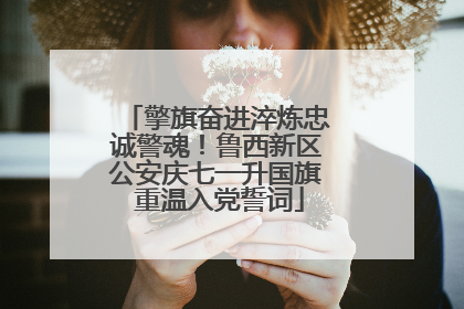 擎旗奋进淬炼忠诚警魂！鲁西新区公安庆七一升国旗 重温入党誓词